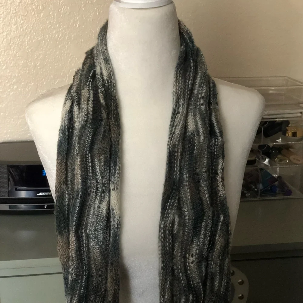 Infinity Ombre Neutral Print Wrap Scarf - Picture 2 of 5